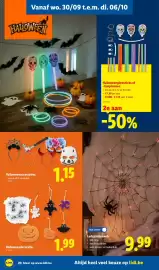 Lidl folder week 40 Pagina 20: Halloweenaccessoires €1,15, Ledspinnenweb €9,99