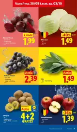 Lidl folder week 40 Pagina 3: Witte kool €1,49, Donkere druiven €2,39