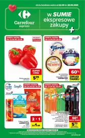Carrefour Express gazetka tydzień 39 Strona 1: Polska papryka czerwona €5,99, Napój gazowany PEPSI, 7UP, MIRINDA €5,73