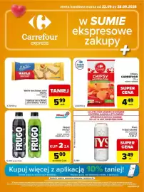 Carrefour Express gazetka tydzień 39 Strona 1: Chipsy Ziemniaczane o smaku paprykowym Carrefour Classic €4,49