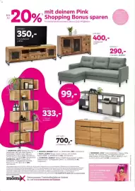 Mömax Flugblatt Seite 20: Sideboard "LEYA" €400,00, 4 | Lowboard "PANELO" €99,00