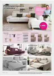 Mömax Flugblatt Seite 6: Kopfstütze €99,90, Wohnlandschaft „CORVARA 2“ €1.499,00