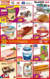 Norma Prospekt woche 40 Seite 10: Gebirgskäswurst Greisinger €6,59, Meandros Sahnejoghurt €3,23
