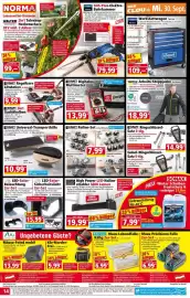 Norma Prospekt woche 40 Seite 14: KRAFT Universal-Transporthilfe €10,99, Arbeits-Steppjacke für Herren €18,99