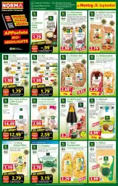 Norma Prospekt woche 40 Seite 18: Bio Sonne Bio Granatapfelsaft €3,29, Bio-Vital Gebäck €2,59