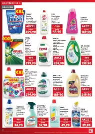 Kaufland leták týden 39 Strana 42: Woolite prací gel €219,90, Rex prací gel/kapsle €279,90