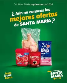 Catálogo Santa Maria Página 2: Justo lo que busco Del 18 al 20 de septiembre de 2026. ¿Aún no conoces las mejores ofertas de