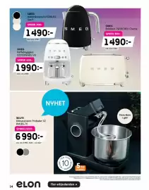Elon reklamblad Sida 14: SMEG Vattenkokare KLF03BLEU Svart €1.490,00