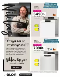 Elon reklamblad Sida 4: CYLINDA Diskmaskin DM415345C €7,00, BOSCH Diskmaskin SMU4HMW02S €9,00
