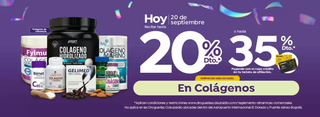 Droguerías Colsubsidio (válido hasta 20-09)