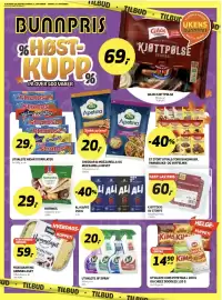 Bunnpris kundeavis uke 39 Side 1: GILDE KJØTTPØLSE €69,00, ROTMIKS €29,00