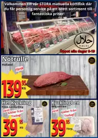 Supergrossen reklamblad vecka 39 Sida 4: Hel Kyckling €39,95, Nötrulle €139,95