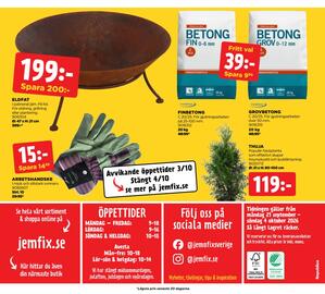 Jem&Fix reklamblad Sida 20: FINBETONG €39,00, GROVBETONG €39,00