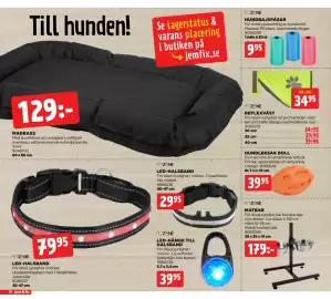 Jem&Fix reklamblad Sida 18: REFLEXVÄST, HUNDLEKSAK BOLL €39,95