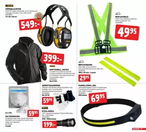 Jem&Fix reklamblad Sida 19: REFLEXBAND €29,95, SKYDDSMASK €59,95
