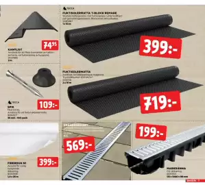 Jem&Fix reklamblad Sida 9: KANTLIST €74,95, DRÄNERINGSSET €569,00