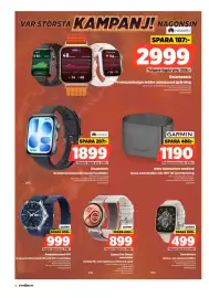 Power reklamblad vecka 39 Sida 16: Huawei smartwatch €1.899,00, Garmin index sömnmätare armband €1.190,00