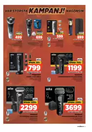 Power reklamblad vecka 39 Sida 45: Braun rakapparat €1.199,00, Braun skäggttrimmer livstids vassa problade €799,00
