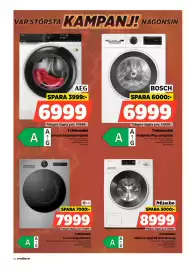 Power reklamblad vecka 39 Sida 50: Miele tvättmaskin €8.999,00, Bosch tvättmaskin €6.999,00