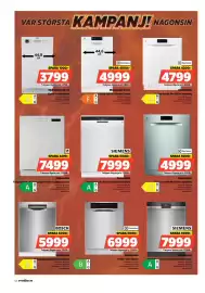 Power reklamblad vecka 39 Sida 54: Siemens diskmaskin €7.999,00, Electrolux diskmaskin €4.999,00