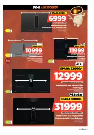 Power reklamblad vecka 39 Sida 65: Point induktionshäll med fläkt €10.999,00, Aeg induktionshäll med inbyggd fläkt €11.999,00