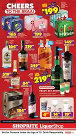 Shoprite catalogue Page 7: South African Flag Beer Glass €19,99, Old Buck Dry Gin €164,99
