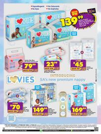 Shoprite catalogue Page 12: Lovies Baby Wipes €79,99, Lovies Ultra Premium Disposable Nappies €149,99