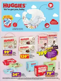 Shoprite catalogue Page 5: Huggies extra care €139,99, Huggies Extra Care Disposable Nappies €99,99