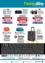 Catálogo Carrefour Página 17: Stromberg parlante mega force €549.000,00, Philips parlante boombeat €349.000,00