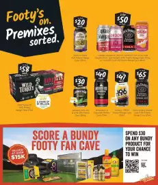 Cellarbrations catalogue Page 4: Wild Turkey 101 6.5% Premix Range Cans €59,00, Captain Morgan Spiced Gold & Cola €28,00