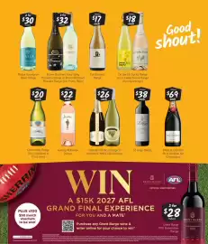 Cellarbrations catalogue Page 7: Chandon NV Brut Range or Petaluma White Label Range €26,00, Audrey Wilkinson Rose €22,00