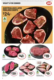 IGA catalogue week 39 Page 7: Australian Pork Midloin Chops €17,00, Australian Gravy Beef €19,00