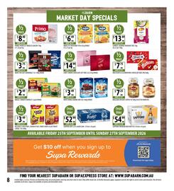 Supabarn catalogue week 39 Page 8: Maggi 2 Minute Noodles 5 pack Range €2,49, White Wings Baking Mix €3,49