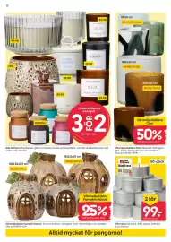 Rusta reklamblad vecka 39 Sida 12: Värmeljuslykta Pumpkin House €74,90, Värmeljushållare Cleo €29,90