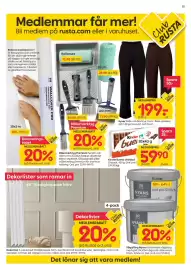 Rusta reklamblad vecka 39 Sida 15: Reflekt Nyans wall paint €519,00, Kinder bueno €59,90