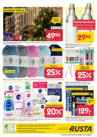 Rusta reklamblad vecka 39 Sida 16: Finish maskindisktabletter €129,00, Ellen garn €14,90