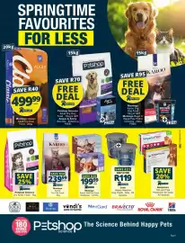Checkers catalogue Page 1: Montego Karoo Wet Cat Food €199,99, Petshop Science Dry Kitten Food