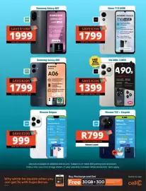 Checkers catalogue Page 2: Itel A90s 128GB €1.399,00, Samsung Galaxy A06 €1.799,00