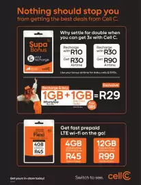 Checkers catalogue Page 3: Nothing should stop you from getting the best deals from Cell C. Why settle for double when you