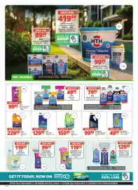 Checkers catalogue Page 16: HTH Ultra Clear Algaecide €129,99, PoolBrite Tru Blu Algaecide & Water Clarifier €99,99