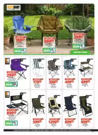 Checkers catalogue Page 19: BushBaby Safari Swivel Chair €1.299,99, BushBaby Spring Tension Metal Chair €179,99