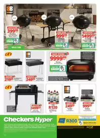 Checkers catalogue Page 20: BushBaby/LK's Mini Braai €219,99, LK's Large Entertainer Braai €3.499,99