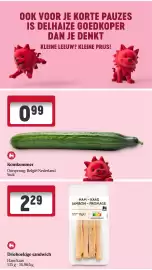 Delhaize folder week 39 Pagina 37: Komkommer €0,99, Driehoekige sandwich €2,29