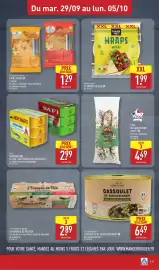Catalogue ALDI semaine 40 page 19: SAFI SARDINES €2,99, Les Légendaires Cassoulet de Castelnaudary €6,49