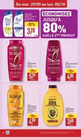 Catalogue ALDI semaine 40 page 22: GARNIER Ultra DOUX €3,60, ELSEVE SHAMPOOING €5,29