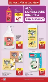 Catalogue ALDI semaine 40 page 24: Tahiti LOT DE GELS DOUCHE €3,49, LE PETIT MARSEILLAIS SAVONS SOLIDES €2,39