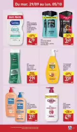Catalogue ALDI semaine 40 page 25: BRUT GEL DOUCHE €2,99, Cadum Gel lavant Dermo-Respect €4,99