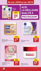 Catalogue ALDI semaine 40 page 26: L'ORÉAL CRÈME VISAGE REVITALIFT €5,28, NIVEA CRÈME VISAGE ANTI-RIDES €5,99