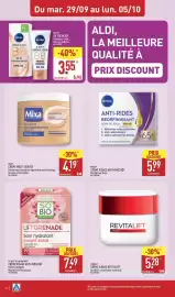Catalogue ALDI semaine 40 page 26: L'ORÉAL CRÈME VISAGE REVITALIFT €5,28, NIVEA CRÈME VISAGE ANTI-RIDES €5,99