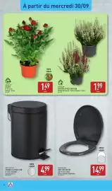 Catalogue ALDI semaine 40 page 36: HOME CREATION POUBELLE À PÉDALE €4,99, HOME CREATION ABATTANT WC €14,99